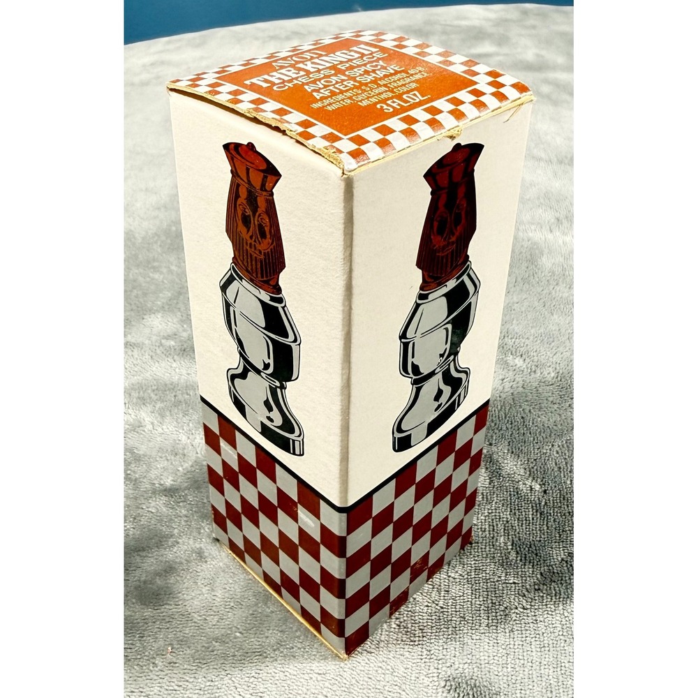 Avon The King II Chess Piece Spicy After Shave Decanter 3oz Vintage